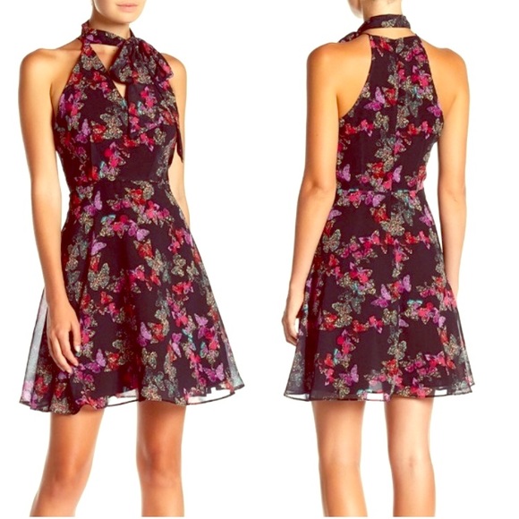 Betsey Johnson Dresses & Skirts - Betsey Johnson Butterfly Dress Tie Neck NWT Sz 12